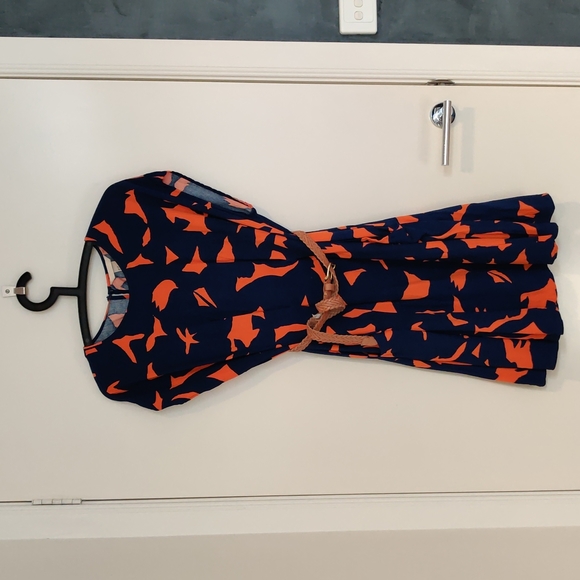 H&M Dresses & Skirts - H&M 'Gorman style' royal blue & orange abstract dress. Approx size AU12